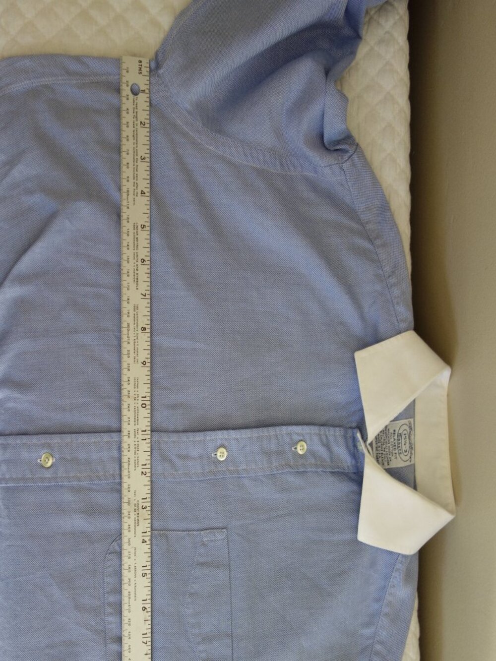 Vntg BROOKS BROTHERS Relaxed Fit Cotton Long Sleeve Button Shirt – 15-1/2 – 3 - Picture 3 of 7